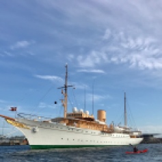 The Royal Yacht in the harbor